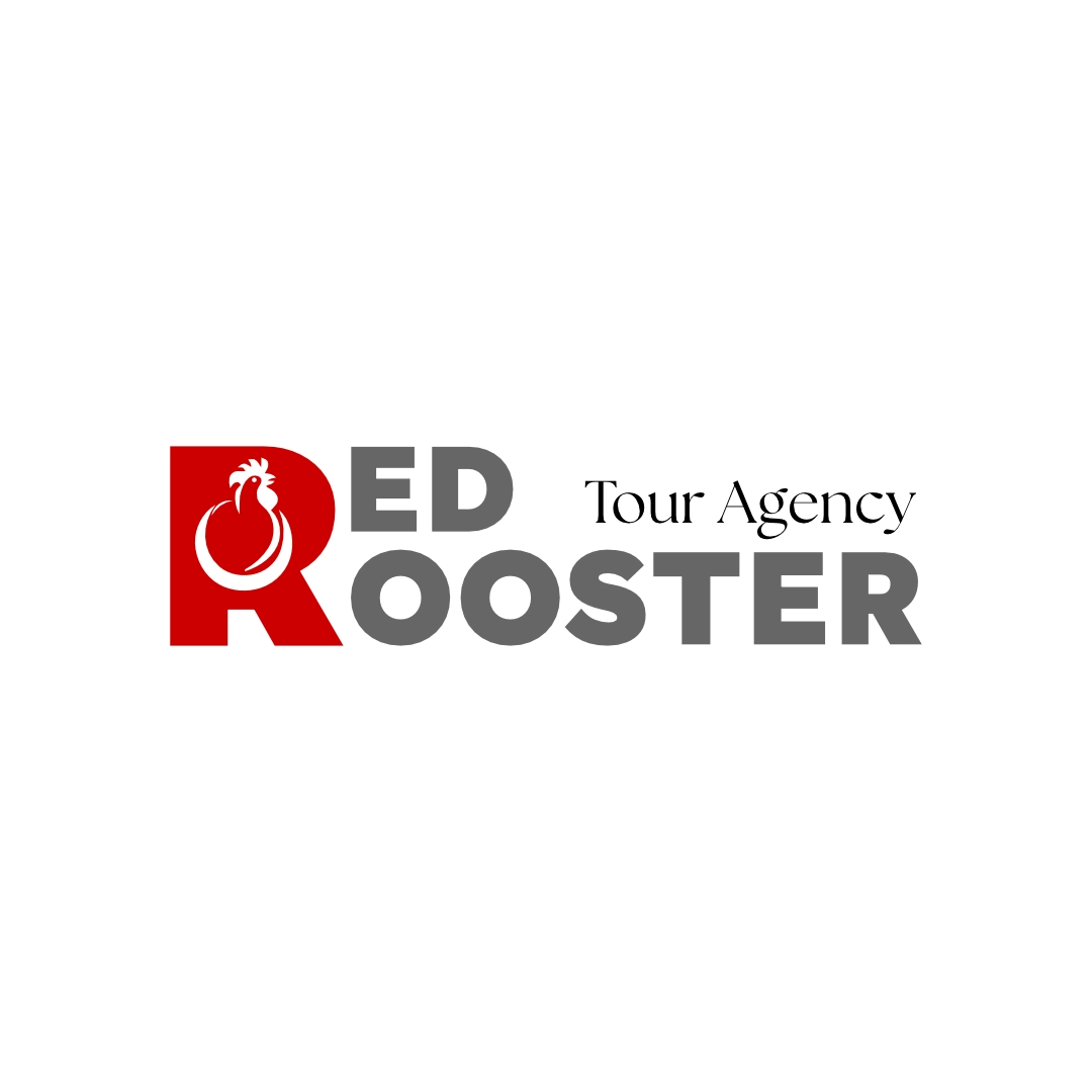 The new logo for red rooster tour agency created by Xceed Studio.